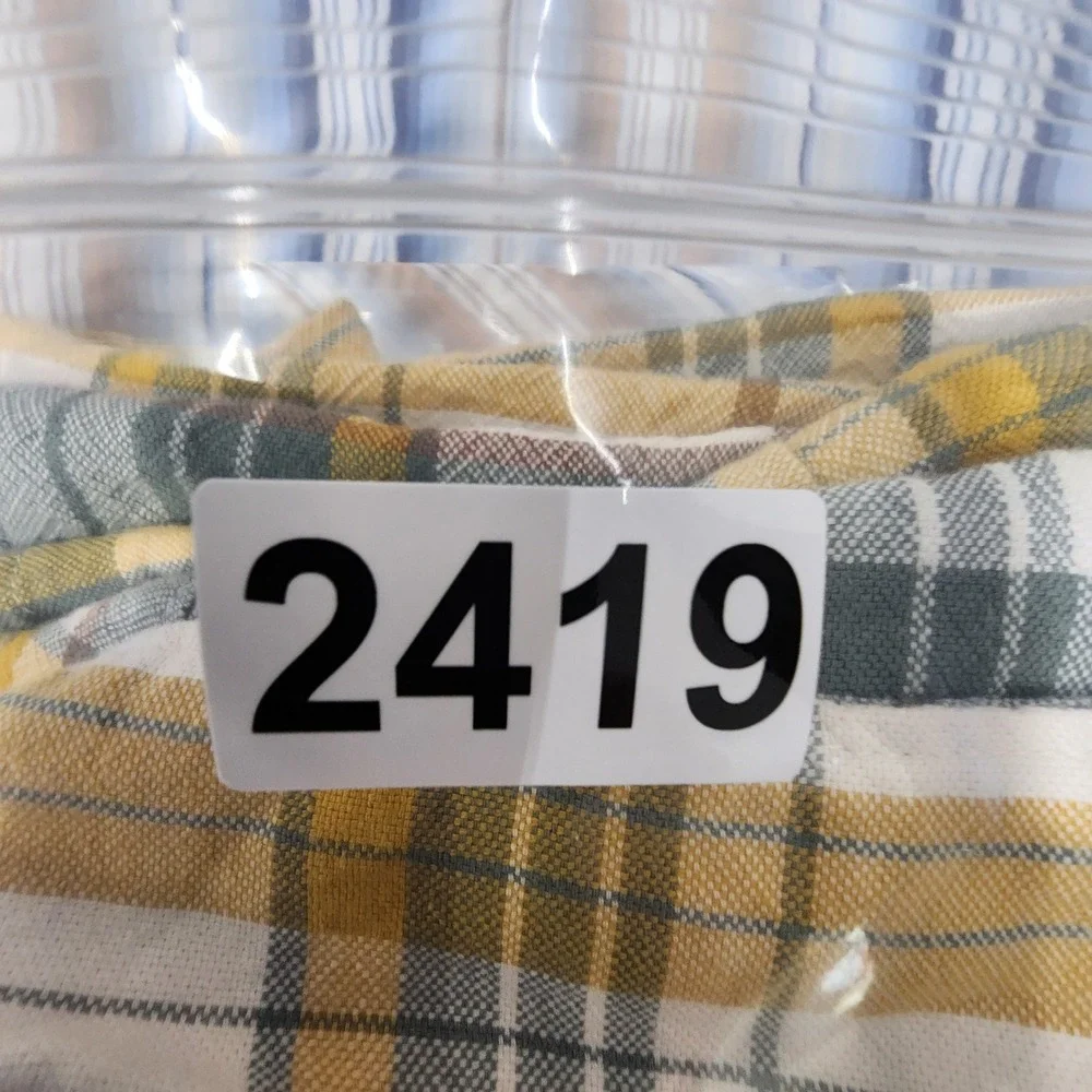 The North Face Plaid Button Down Shirt Mens‎ XXL Yellow Grey Long Sleeve Hiking
